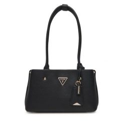 Torebka Guess. Czarne torebki do ręki damskie Guess, z aplikacjami, klasyczne, bez dodatków. Za 389.99 zł.