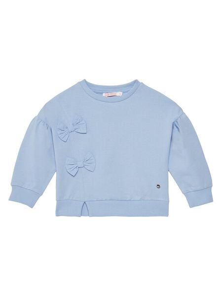 Original Marines Bluza DFP3082CF Błękitny Regular Fit. Niebieskie bluzy dla dziewczynek Original Marines, bez wzorów, z bawełny, bez ramiączek, bez kaptura. Za 59.99 zł.