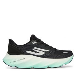 Buty do biegania Skechers. Czarne obuwie sportowe damskie Skechers, bez wzorów, do biegania. Za 659.99 zł.