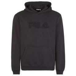 Fila Bischkek Hoody, męska bluza. Czarne bluzy męskie Fila, l, bez wzorów, z bawełny, bez kaptura. Za 159.99 zł.