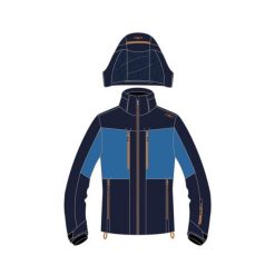 Kurtka narciarska z kapturem i zamkiem CMP. Niebieskie kurtki męskie CMP, na zimę, m, bez wzorów, sportowe, z kapturem. Za 745.00 zł.