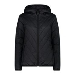 Damska kurtka z kapturem CMP. Czarne kurtki sportowe damskie CMP, na zimę, l, bez wzorów, z puchu, z kapturem, narciarskie. Za 491.20 zł.
