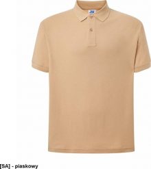 JHK PORA 210 - męskie polo z krótkim rękawem 100% stabilizowana bawełna, 200- 210g - piaskowy S. Koszulki polo męskie JHK, m, bez wzorów, z bawełny, bez ramiączek. Za 30.78 zł.