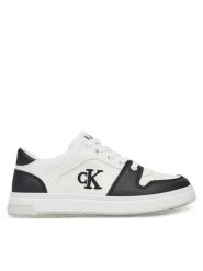 Calvin Klein Jeans Sneakersy Low Cut Lace-Up Sneaker V3X9-82093-1697 S Biały. Białe buty sportowe chłopięce Calvin Klein Jeans, bez wzorów, z jeansu, bez zapięcia. Za 229.99 zł.