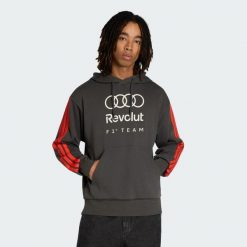 Bluza Z Kapturem Audi Formula One Team Dna French Terry. Czarne bluzy męskie Adidas, bez zapięcia, na fitness i siłownię. Za 299.00 zł.