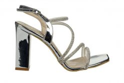 Sandały Bayla-187 2523 Silver Mirror 187154, Srebrny, Skóra ekologiczna - 36. Szare sandały damskie Bayla, bez wzorów, z materiału, bez obcasa, bez zapięcia. W wyprzedaży za 224.10 zł.