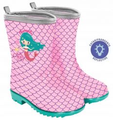 Kalosze dla dzieci Perletti Cool Kids. Czerwone kalosze dziewczęce Perletti, bez wzorów. Za 45.00 zł.