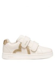 Geox Sneakersy J Eclyper Girl J66LRG 0BCKC C1M2X M Kremowy. Białe buty sportowe dziewczęce Geox, bez wzorów, ze skóry, bez zapięcia. Za 179.99 zł.