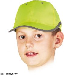 Reis CZFLUO-KIDS - Czapka z daszkiem w kolorze fluorescencyjnym dla dzieci - seledynowy M. Zielone czapki dla dzieci Reis, bez wzorów. Za 12.57 zł.