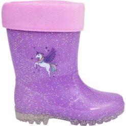 Dziewczęce buty do jazdy konnej Equipage Wellies. Fioletowe kalosze dziewczęce EQUIPAGE, bez wzorów. Za 237.50 zł.