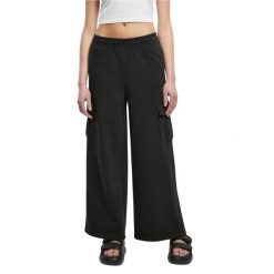 Spodnie cargo wysoka talia i szeroką nogawką damskie Urban Classics Terry. Czarne spodnie materiałowe damskie Urban Classics, m, bez wzorów, z bawełny, z podwyższonym stanem. Za 206.95 zł.