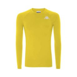 Koszulka z długim rękawem Kappa Vurbat. Żółte koszulki sportowe męskie Kappa, bez wzorów, bez kołnierzyka, bez ramiączek, na fitness i siłownię. Za 195.00 zł.