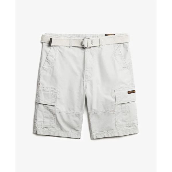 Spodenki z kieszeniami cargo Superdry Heavy. Białe szorty męskie Superdry., uniwersalny, z aplikacjami, klasyczne. Za 323.80 zł.