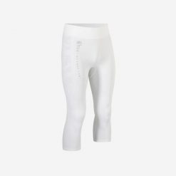 Legginsy koszykarskie męskie 3/4 NBA Tight 900. Białe legginsy sportowe męskie TARMAK, l, bez wzorów, z materiału, na fitness i siłownię. Za 109.99 zł.