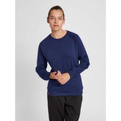 Bluza damska Hummel red Heavy. Niebieskie bluzy damskie Hummel, xl, bez wzorów, prążkowane, bez kaptura. Za 215.50 zł.