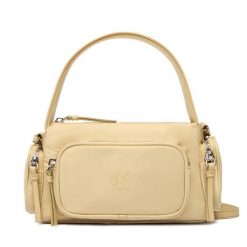 Torebka Calvin Klein. Żółte torebki do ręki damskie Calvin Klein, bez wzorów, z nylonu, klasyczne, bez dodatków. Za 449.99 zł.