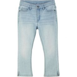 Dżinsy rybaczki dziewczęce, mid waist. Niebieskie jeansy dla dziewczynek bonprix, z jeansu. Za 79.99 zł.