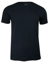 Granatowy T-Shirt (Koszulka) Bez Nadruku -BRAVE SOUL- Męski, Okrągły Dekolt, Postrzępione Brzegi. Niebieskie t-shirty męskie Brave Soul, m, bez wzorów, z bawełny, casualowe, bez kołnierzyka. Za 45.00 zł.