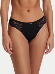 BOSS Stringi Blossom 50556195 Czarny. Czarne stringi damskie Boss, xs, bez wzorów, z syntetyku. Za 149.99 zł.