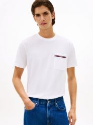 Tommy Hilfiger Koszulka Mężczyźni Bawełna biały, XL. Białe koszulki sportowe męskie Tommy Hilfiger, m, bez wzorów, z bawełny, bez kołnierzyka, bez ramiączek. Za 169.95 zł.