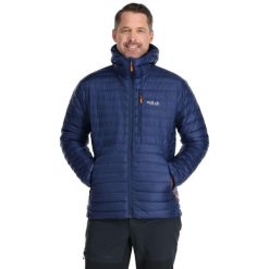Kurtka puchowa męska Rab Microlight Alpine Jacket z kapturem. Brązowe kurtki sportowe męskie RAB, m, bez wzorów, z puchu, trekkingowe. Za 696.49 zł.