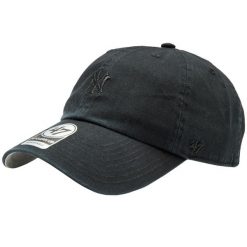 Czapka z daszkiem męska 47 Brand MLB New York Yankees Base Cap. Czarne czapki i kapelusze męskie 47 Brand, bez wzorów, z bawełny, sportowe. Za 169.50 zł.