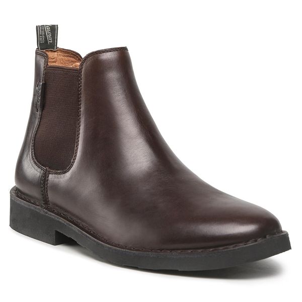 Sztyblety Polo Ralph Lauren. Brązowe botki męskie Polo Ralph Lauren, bez wzorów, bez zapięcia. Za 519.99 zł.