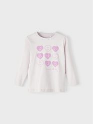 NAME IT Bluzka 13219645 Różowy Regular Fit. Czerwone t-shirty i topy dla dziewczynek Name it, bez wzorów, z bawełny, bez ramiączek. Za 39.99 zł.