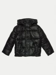 Guess Kurtka z imitacji skóry J4BL02 WGIW0 Czarny Regular Fit. Czarne buty zimowe dziewczęce Guess, z aplikacjami, ze skóry, bez zapięcia. Za 309.99 zł.