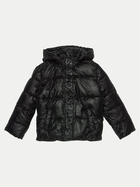 Guess Kurtka z imitacji skóry J4BL02 WGIW0 Czarny Regular Fit. Czarne buty zimowe dziewczęce Guess, z aplikacjami, ze skóry, bez zapięcia. Za 259.99 zł.