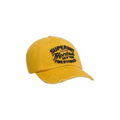 Damska czapka z daszkiem Superdry Vintage Applique. Żółte czapki i kapelusze damskie Superdry., z aplikacjami, sportowe. Za 141.45 zł.