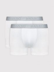 Hanro Komplet 2 par bokserek Essentials 3078 Biały. Białe bokserki męskie Hanro, m, bez wzorów, z bawełny. Za 239.99 zł.