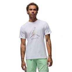 Koszulka Męska Nike. Białe koszulki sportowe męskie Jordan, m, bez wzorów, bez kołnierzyka, bez ramiączek, dri-fit (nike). Za 166.99 zł.