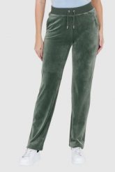 JUICY COUTURE Welurowe zielone spodnie dresowe damskie diamante bottoms, Rozmiar S. Zielone spodnie dresowe damskie Juicy Couture, s, bez wzorów, z dresówki. W wyprzedaży za 299.99 zł.