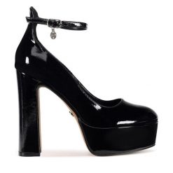 Czółenka Nine West. Czarne czółenka damskie Nine West, bez wzorów, bez obcasa, bez zapięcia. Za 199.99 zł.