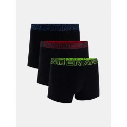 Bokserki męskie 3-pak Under Armour M Perf Cotton 3 cale Czarny Czarny 2xl. Czarne bokserki męskie Under Armour, m, bez wzorów, z bawełny. Za 244.99 zł.