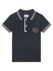 Beverly Hills Polo Club Polo P-SS26B-P424108 Granatowy Regular Fit. Niebieskie t-shirty dla chłopców Beverly Hills Polo Club, bez wzorów, z bawełny, bez ramiączek. Za 169.99 zł.