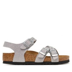 Sandały Birkenstock. Szare sandały dziewczęce Birkenstock, bez zapięcia. Za 319.99 zł.