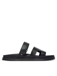 Tommy Hilfiger Klapki Adjustable Premium Lth Sandal FM0FM05773 Czarny. Czarne klapki męskie Tommy Hilfiger, ze skóry. Za 409.99 zł.