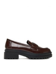 Nine West Loafersy CEO-KARIMA-01 Brązowy. Brązowe mokasyny damskie Nine West, z materiału. Za 229.99 zł.