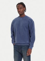United Colors Of Benetton Bluza 3NMEU109T Granatowy Regular Fit. Niebieskie bluzy męskie United Colors Of Benetton, m, bez wzorów, z bawełny, bez kaptura. Za 279.99 zł.