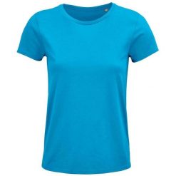 Koszulka Damska/pań Crusader. Niebieskie koszulki sportowe damskie SOL'S, s, bez wzorów, bez kołnierzyka, bez ramiączek, trekkingowe. Za 36.99 zł.