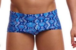 Kąpielówki Funky Trunks Blue Viper - trunki męskie. Niebieskie kąpielówki męskie FUNKY TRUNKS, l, bez wzorów, z poliesteru, do pływania. Za 159.00 zł.