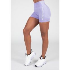 Selah Bezszwowe Szorty ilac. Fioletowe legginsy damskie GORILLA WEAR, l, bez wzorów, sportowe, na fitness i siłownię. Za 187.00 zł.