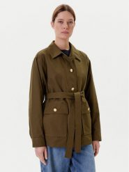Tommy Hilfiger Kurtka przejściowa WW0WW45620 Zielony Regular Fit. Zielone kurtki damskie Tommy Hilfiger, xxl, bez wzorów, z syntetyku, bez kaptura. Za 889.99 zł.