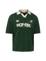 Redefined Rebel koszulka polo z dzianiny - RREric Mężczyźni Bawełna zielony, XL. Zielone koszulki polo męskie Redefined Rebel, m, bez wzorów, z bawełny, bez kołnierzyka, bez ramiączek. Za 149.95 zł.