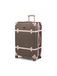 Semi Line Walizka duża T5508-4 Brązowy. Brązowe walizki męskie Semi-line, bez wzorów, z tworzywa sztucznego, duże. Za 269.99 zł.