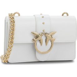 Torebka PINKO - Mini Love Simply Tracolla AI 18-19 PLTT 1P216V Y4YM White Z04. Białe torebki do ręki damskie Pinko, ze skóry. Za 1,129.00 zł.