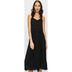 Vero Moda - Sukienka. Niebieskie sukienki damskie Vero Moda, m, bez wzorów, z materiału, casualowe, bez kołnierzyka, bez ramiączek. W wyprzedaży za 99.90 zł.
