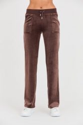 JUICY COUTURE Brązowe spodnie Del Ray Pocket Pant. Brązowe spodnie dresowe damskie Juicy Couture, s, bez wzorów, z dresówki. W wyprzedaży za 239.99 zł.
